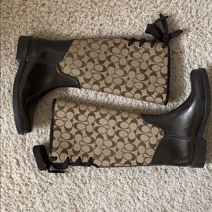 Coach women’s rain boots. Tristee size 9